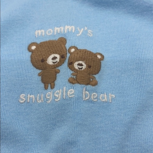 - 2) Gymboree Blue long Sleeve Onsie 3-6 mo… - Picture 4 of 5
